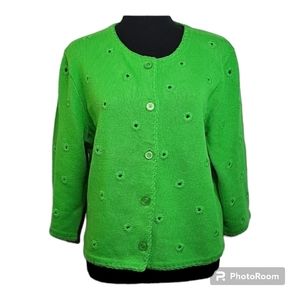 Michael Simon Green Cardigan  Size: Large